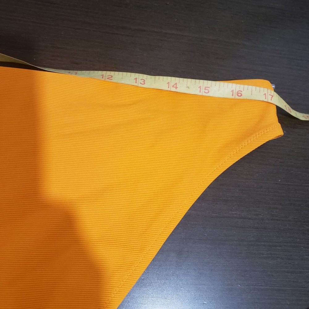 Athleta Swim Cloudbreak Rib Low Rice Bottom Orange - Picture 8 of 8